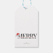 トレンディーモダンのソバメリーークリスマス ギフトタグ (正面)