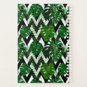 トレンディーモダンのトロピカルなパーソナライズされた葉名 プランナー手帳 (裏面)