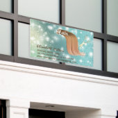 トレンディーモダンのヘアロきらめくゴ 横断幕 (ビルの外側)