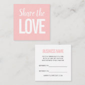 トレンディーモダンは友人のピンクの名刺を参照 スクエア名刺 (正面/裏面)