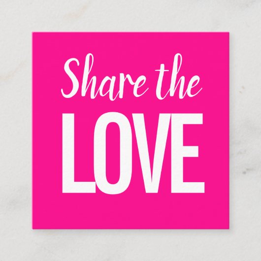 トレンディーモダンは友人のピンクの紹介カードを参照する スクエア名刺 (正面)