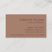 トレンディーモダンほこりっぽい紫檀 名刺 (裏面)