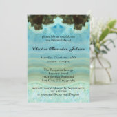 トレンディーモダンアクアブルークリスタルスウィート16 招待状 (スタンド正面)