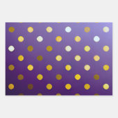 トレンディーモダンアムネスティ・パープルマルチパターン（の模様が）ある ラッピングペーパーシート (正面3)