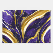 トレンディーモダンアムネスティ・パープルマルチパターン（の模様が）ある ラッピングペーパーシート (正面)