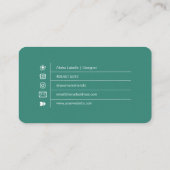 トレンディーモダンイエローシトラスレモン果柄 名刺 (裏面)