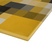トレンディーモダンイエローブラックモザイクパターン カッティングボード (角)