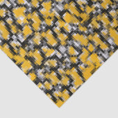 トレンディーモダンイエローブラックモザイクパターン 薄葉紙 (詳細)