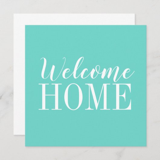 トレンディーモダンウェルカムホーム挨拶状 (正面/裏面)