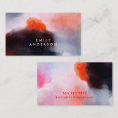 トレンディーモダンウォーターカラー抽象芸術アート 名刺 (正面/裏面)