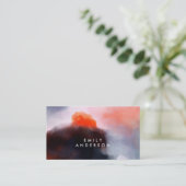 トレンディーモダンウォーターカラー抽象芸術アート 名刺 (スタンド正面)