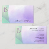 トレンディーモダンウオータカラーモノグラムシンプルテンプレート 名刺 (正面/裏面)