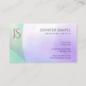 トレンディーモダンウオータカラーモノグラムシンプルテンプレート 名刺 (裏面)