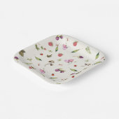 トレンディーモダンウッドランドワイルドフラワー昆虫 ペーパープレート (傾斜あり)