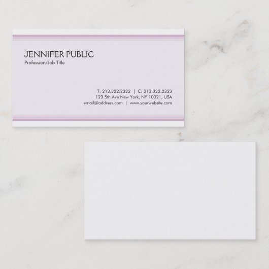 トレンディーモダンエレガントカラー頭が切れるプレアラックス 名刺 (正面/裏面)