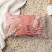 トレンディーモダンエレガントコーラルピンクフェーン葉ズ ランバークッション (ブランケット)