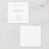 トレンディーモダンエレガントシシンプルックテンプレートラグジュアリー スクエア名刺 (正面/裏面)