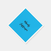 トレンディーモダンエレガントシンプルの青い名前の追加 スタンダードカクテルナプキン (角)