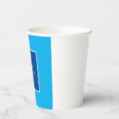 トレンディーモダンエレガントシンプルの青い名前の追加 紙コップ (左)