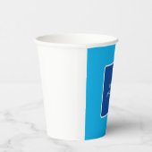 トレンディーモダンエレガントシンプルの青い名前の追加 紙コップ (右)