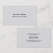 トレンディーモダンエレガントシンプルグレー管理者 名刺 (正面/裏面)