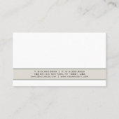 トレンディーモダンエレガントシンプルシックプロフェッショナル 名刺 (裏面)