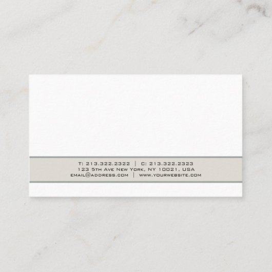 トレンディーモダンエレガントシンプルシックプロフェッショナル 名刺 (裏面)