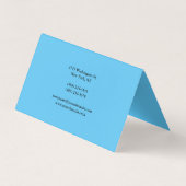 トレンディーモダンエレガントシンプルブルーマネージャー 名刺 (裏面)