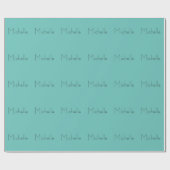 トレンディーモダンエレガントシンプルブルー ラッピングペーパー (フラット)