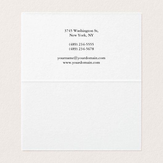 トレンディーモダンエレガントシンプルホワイトマネージャ 名刺 (内部フラット)