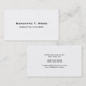 トレンディーモダンエレガントシンプルホワイトマネージャ 名刺 (正面/裏面)