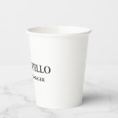 トレンディーモダンエレガントシンプルホワイトマネージャ 紙コップ (左)