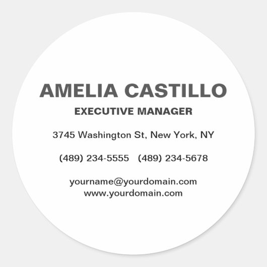 トレンディーモダンエレガントシンプルミニマル ラウンドシール (正面)