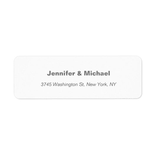トレンディーモダンエレガントシンプルミニマ結婚リスト ラベル (正面)
