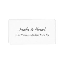 トレンディーモダンエレガントシンプルミニマ結婚リスト ラベル