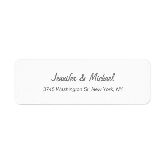 トレンディーモダンエレガントシンプルミニマ結婚リスト ラベル (正面)