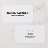 トレンディーモダンエレガントシンプル白黒はっきりした 名刺 (正面/裏面)