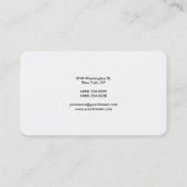 トレンディーモダンエレガントシンプル白黒はっきりした 名刺 (裏面)