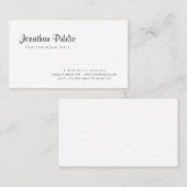 トレンディーモダンエレガントデザインチックミニマリストプレーン 名刺 (正面/裏面)