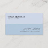 トレンディーモダンエレガントデザインブルーシンプルプレーン 名刺 (正面)