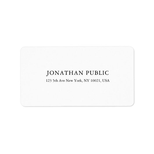 トレンディーモダンエレガントミニマル平白 ラベル (正面)