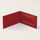 トレンディーモダンエレガントモノグラ最高のム折り曲げ 名刺 (内部)