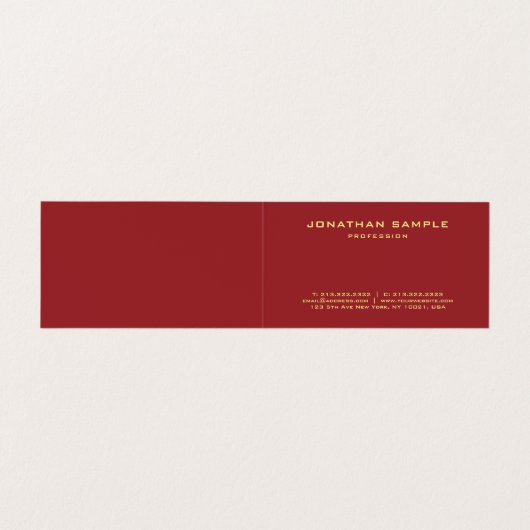 トレンディーモダンエレガントモノグラ最高のム折り曲げ 名刺 (内部フラット)