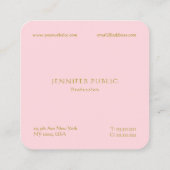 トレンディーモダンエレガントラグジュアリープロフェッショナルテンプレート スクエア名刺 (裏面)