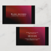 トレンディーモダンエレガントレッドブラック 名刺 (正面/裏面)