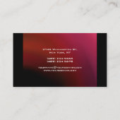 トレンディーモダンエレガントレッドブラック 名刺 (裏面)