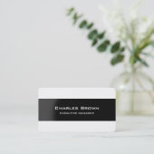 トレンディーモダンエレガント白黒管理者 名刺 (スタンド正面)