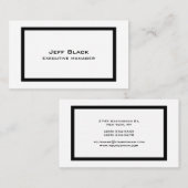 トレンディーモダンエレガント白黒 名刺 (正面/裏面)