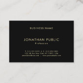 トレンディーモダンエレガント金ゴールド名ブラックテンプレート 名刺 (裏面)