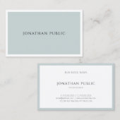 トレンディーモダンエレガント ブルーグリーン シンプルテンプレート 名刺 (正面/裏面)